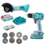 Total Tools Total - Cordless Drill With MINI Cut-off Tool 2 X 2AH Battery And Charger