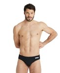 Arena Men's Team Solid Swim Brief Maxlife Athletic Swimwear Professional Training Swimsuit Sports Bathing Suit Black white Us Si