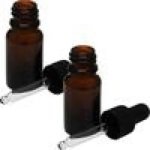 Dropper Bottle Amber Glass Black Lid Pipette 10ML