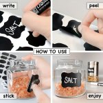 32PCS Food Storage Set With Labels Pen & Lids - Reusable Portable & Stackable Containers For Spices Cheese Biscuits & Snacks - K