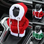 Santa Claus Car Gear Shift Cover Hoodie Fashionable MINI Hooded Sweatshirt For Auto Gear Stick Shifter Knob Christmas Gifts