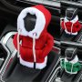 Santa Claus Car Gear Shift Cover Hoodie Fashionable MINI Hooded Sweatshirt For Auto Gear Stick Shifter Knob Christmas Gifts