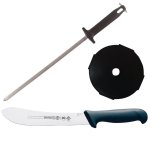 - Butchers Knife Sharpener And Cutting Protection - 3 Piece