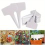 50-PACK T-type Plant Tags White Plastic Garden Markers For Pots Seedlings & Nursery Reusable Label Stakes For Gardening 6X10CM