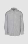 Mens Louis Printed Long Sleeve Classic Shirt In White - White 4XL