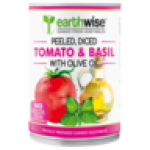 Peeled & Diced Tomato & Basil Canned Vegetable 400G
