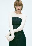 Rib-knit Top - Cream