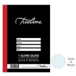1 Quire A4 96 Pg Hard Cover Book - Quad & Margin