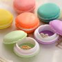 1PC MINI Plastic Macaron Shape Storage Container Box Portable Storage Box Small And Exquisite For Storing Jewelry Packaging Earrings Rings