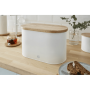 Swan Nordic Bread Bin With Cutting Board - Soft White