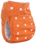 Bamboo Nappy With Microfibre Inserts Tangerine Orange