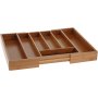 Bamboo Extendable Cutlery Tray