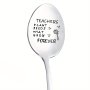 1PC Stainless Steel Spoon "teacher's Plant Seeds Grow" Engraved Spoon Funny Spoon Coffee Spoon Ice Cream Spoon Tea Spoon Dessert Spoon For Home Party