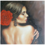 Cosmetic 15CM Lady With Rose