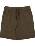 Olive Cargo Shorts With Drawstring - 5 6 Black