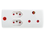 1X16AMP+2X5AMP 3PIN Adaptor - White