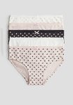 5-PACK Cotton Briefs - Light Pink Hearts