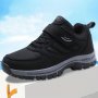 Men's Breathable Casual Shoes With Hook And Loop Fastener Comfy Soft Sole Sneakers For Outdoor Jogging Spring And Summer