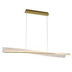 Wave Acrylic LED Pendant - Satin Gold