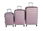 Smte 3-PIECE Travel 28-INCH Luggage Suitcase Set Stylish Rose Gold With Keychain