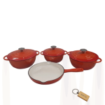 Smte 7-PIECE Nonstick Cookware Set Orange With Keychain