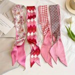 Elegant 4PCS Silk Scarf & Floral Hairband Set For Women - Versatile Accessories For Dates Daily Wear & Vacations