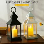 1PC Lantern Decoration Candle Light Battery Powered LED Flashing Flameless Candle Light For Indoor Outdoor Table Patio Porch Par