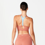 Ladies Core High Support Y Back Bra - Light Mahogany Delph Blue X Large Female