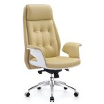 Contemporary Pu Leather Executive Office Chair Buff