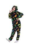 Kids Multi-colour Dinosaur Onesie With Zip - 150