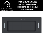 Falco Black Glass Fully Integrated Cookerhood - 52CM FAL-52-BIG-B