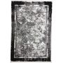 Black Grey Marble Border Abstract Soft Rug - 230 160 Cm
