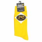 Mad Engine Power Rangers Logo Halloween Costume Crew Socks Yellow