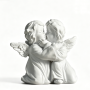 Kissing Angel Figurine Resin Desktop Decor Statue
