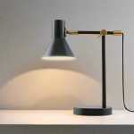 Lumen Metal Table Lamp In Matt Black Matt Grey - Matt Grey