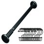 Retractable Shower Curtain Rod 70-120 Cm With 12 Piece Shower Curtain Hooks