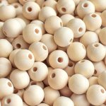 50 100 200PCS Wood Beads Natural Unfinished Round Wooden Loose Beads Wooden Spacer Beads For Craft Making Ornaments And Diy Craf