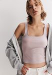 Square-neck Vest Top - Pink