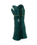 Green Leather Fully Welted Lined Gloves – 40CM Cuff