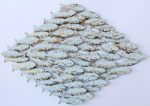 Blue & Gold Metal Fish Hanging Plaque – 3X81X58CM