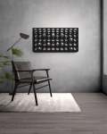 Vinoled Wine Rack - 1500 X 750 X 150 Mm 98 Bottles Matt Black Cool White