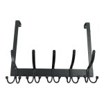 Habitatpotch 5 Hook Metal Door Bracket Black