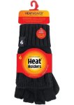 Heat Holders Gloves Fingerless Ladies Black
