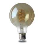G125 Twisted LED Filament Amber - Dimmable