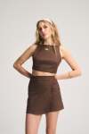 Holster Back Tie Top - Chocolate