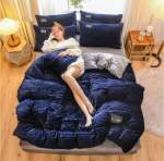 Smte Dream World Striped Duvet Cover Set Navy With Keychain