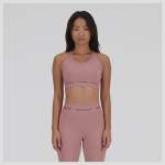 New Balance Women's Sleek Medium Support Sports Bra - Md Rosewood