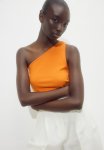 One-shoulder Top - Orange