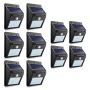 Set Of 10 Pip Motion + Cds Night Sensor Solar LED Wall Light