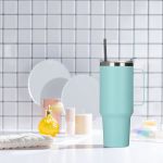 40 Oz Stainless Steel Tumbler With Handle Vacuum Insulated Tumblers Bulk Reusable Double Wall Travel Coffee Mug Durable Powder C